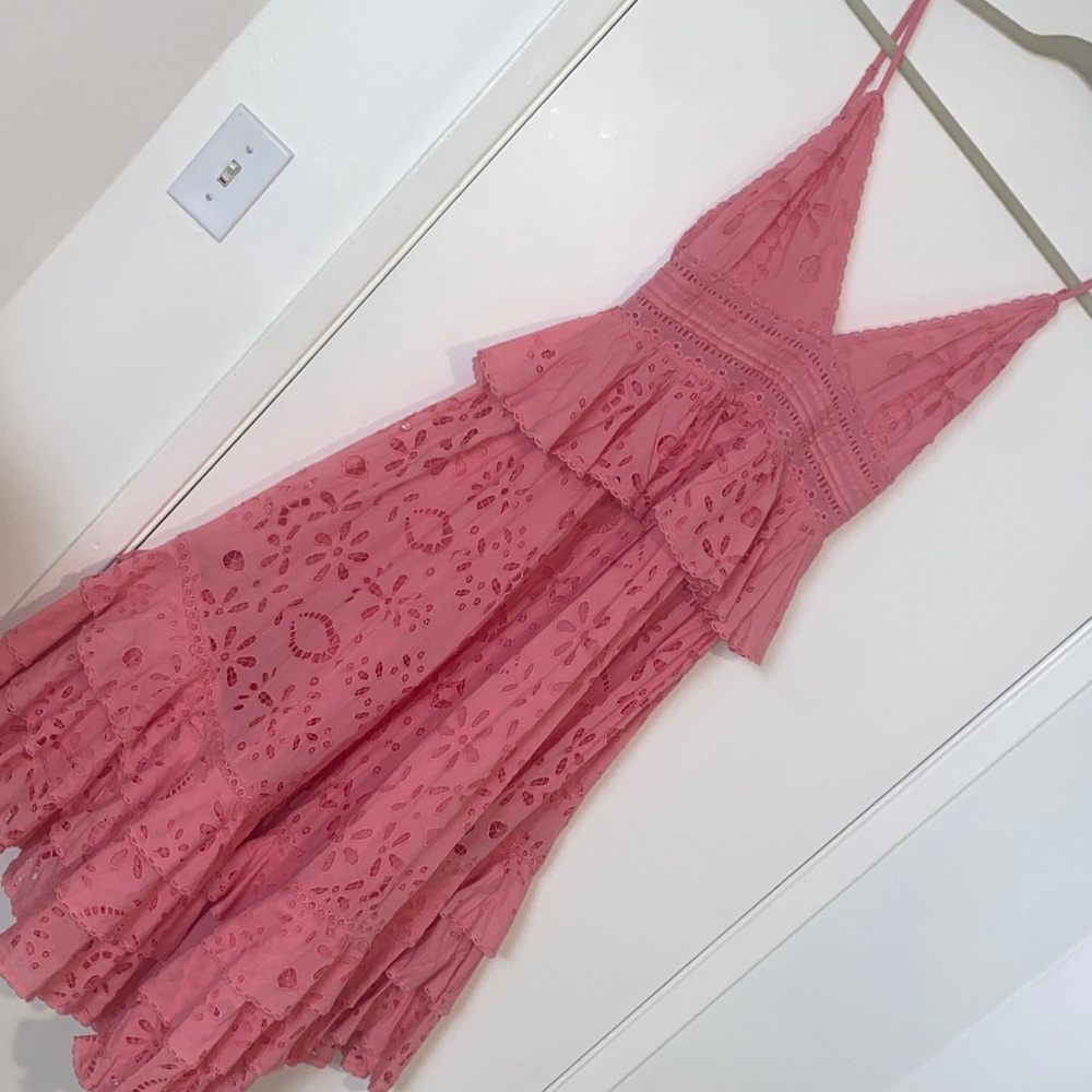Rococo Sand Pink Embroidered Eyelet Slip Dress💝